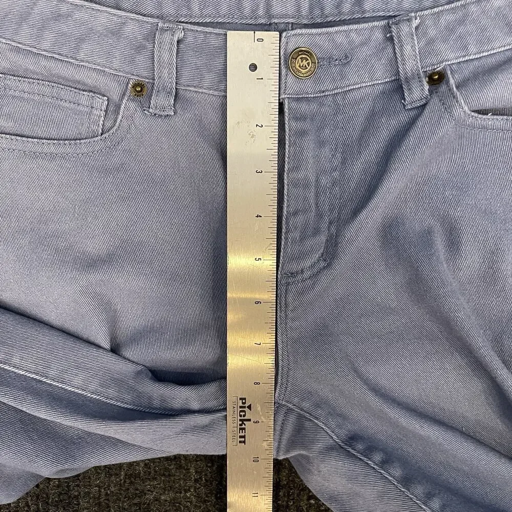 Michael Kors Women’s Blue Gray Cropped Stretch Jeans 5-Pocket size 4